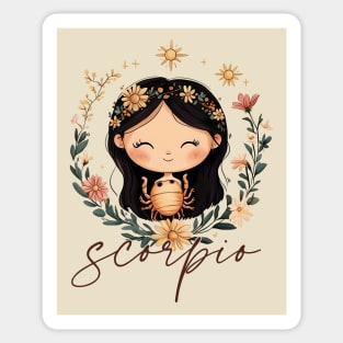 ♏ Mysterious & Powerful | Celestial Scorpio Zodiac Art Sticker